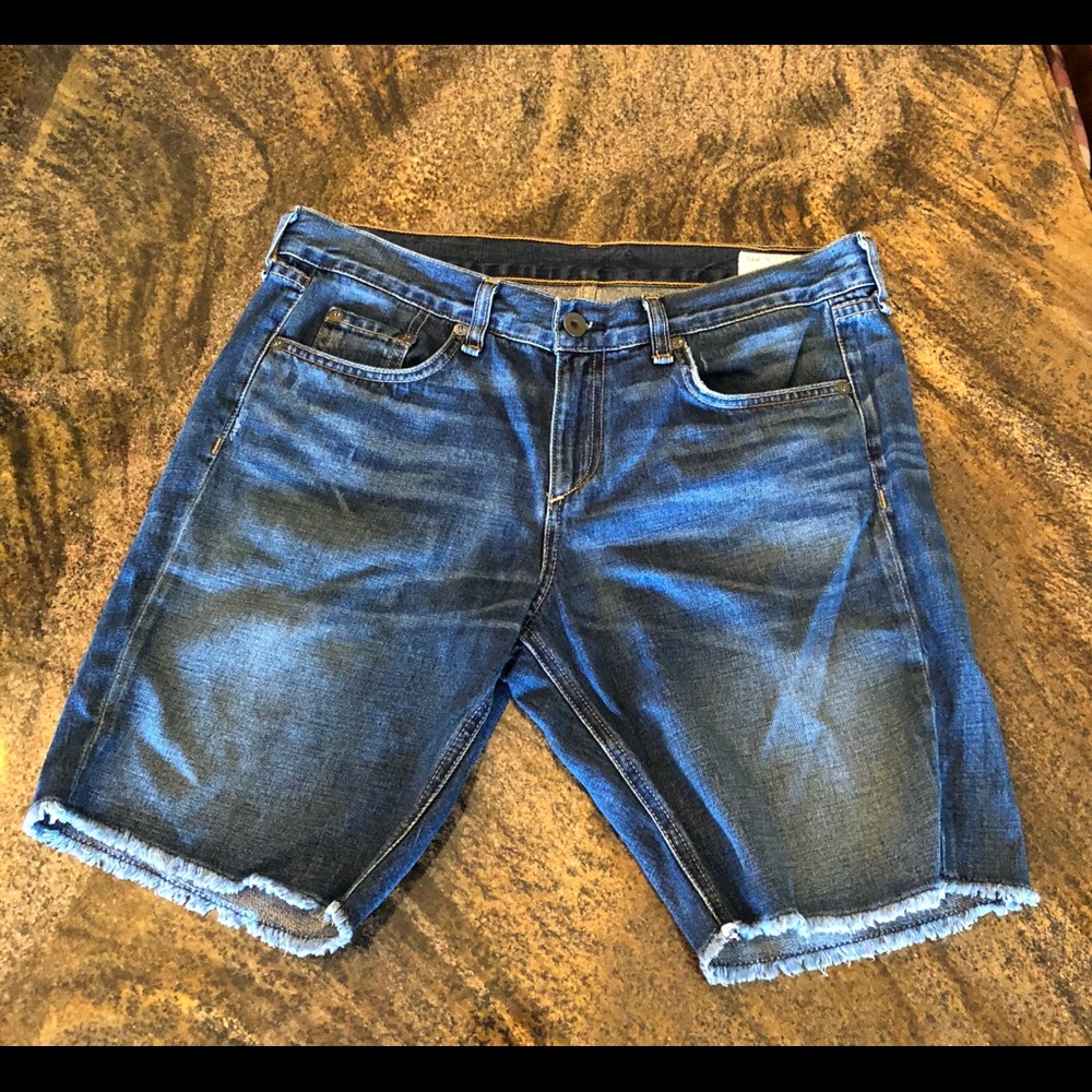 Denim walking shorts